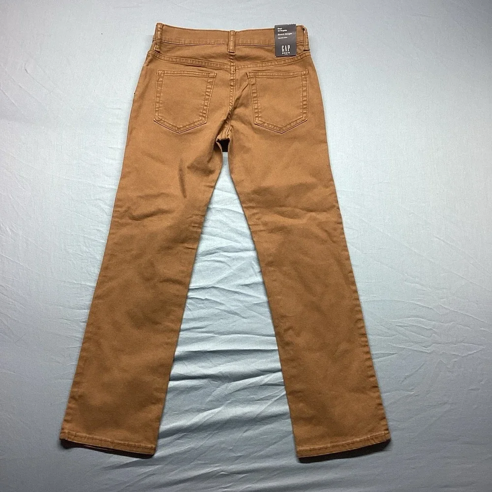 Boys Gap Denim Size 10 Regular Stretch Straight Khaki